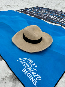 TWO Sand-Free Waffle Beach Towel with Tote - Couples